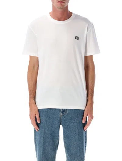 Valentino Garavani Mens White Vlogo Brand-embroidered Cotton-jersey T-shirt