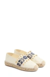 Valentino Country Leather Espadrilles In Ivory/multi