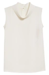 Valentino Sleeveless Silk Top Without In Ivory