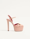 Valentino Garavani Crasher Platform Pumps In Kidskin 145mm Woman Pink 40.5 In Pink