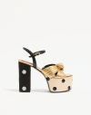 Valentino 125mm Vlogo Crasher Sequined Polka Dot Leather Platform Sandals In Multi