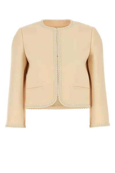 Valentino Garavani Cream Crepe Couture Blazer