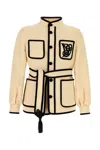 Valentino Giubbino In Misto Juta Crema  Uomo In Yellow