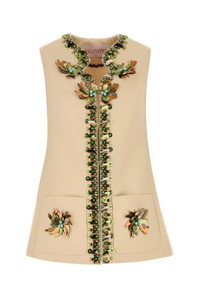 VALENTINO VALENTINO GARAVANI CREAM WOOL BLEND VEST
