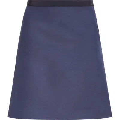 Valentino Garavani Crepe Couture A-line Skirt In Indigo