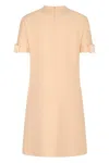 Valentino Garavani Crêpe Couture Dress In Neutral