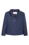 Valentino Garavani Crepe Couture Jacket In Indigo