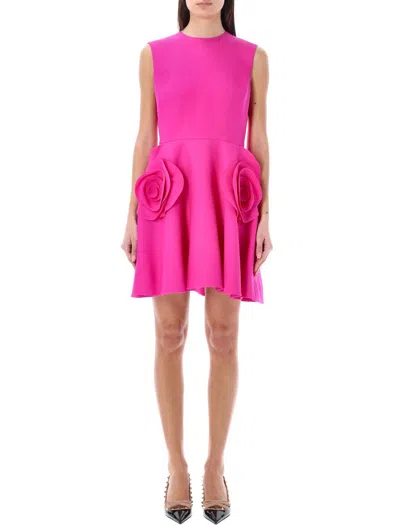 Valentino Garavani Crepe Couture Mini Dress In Pink Pp