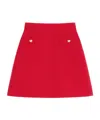 Valentino Crepe Couture Skirt With Heart Jewel Buttons