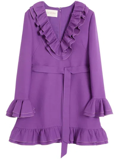 VALENTINO VALENTINO GARAVANI CREPE COUTURE SHORT DRESS