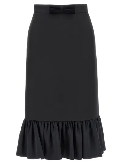 VALENTINO VALENTINO GARAVANI CREPE COUTURE SKIRT