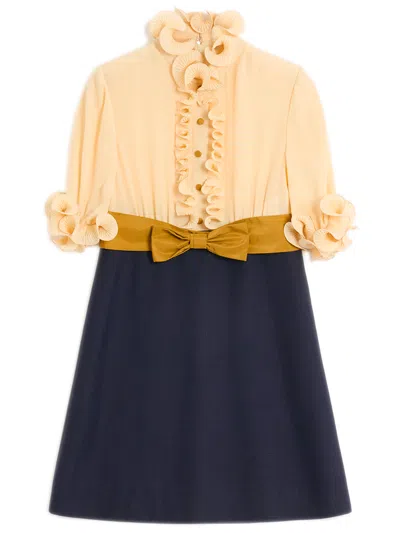 VALENTINO VALENTINO GARAVANI CREPE DE CHINE AND VISCOSE SHORT DRESS