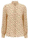 Valentino Camicia In Crepe Stampata  Donna In Neutral