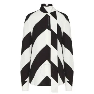 Valentino Garavani Crepe De Chine Strhype Shirt In White