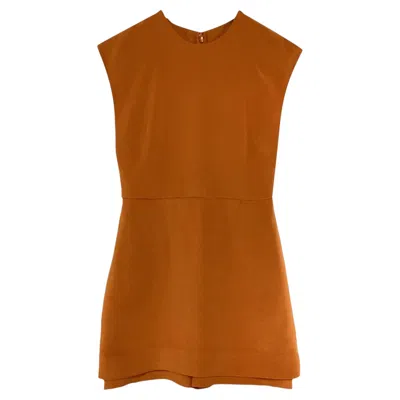Pre-owned Valentino Garavani Crewneck Rompers In Orange Cotton