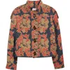 Valentino Garavani Crop Paisley Jacket In Indigo