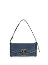 Valentino Garavani  Garavani Devain Small Denim Shoulder Bag Woman Denim Uni In Blue