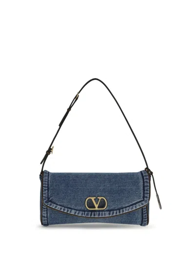 VALENTINO GARAVANI VALENTINO GARAVANI DEVAIN COTTON DENIM BAG