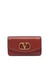 Valentino Crossbody Bags With Gold-tone Hardware And Chain Strap In Red