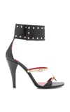 Valentino Garavani Cuffie Studded Leather Sandals In Black
