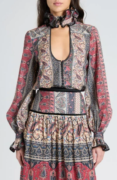 Valentino Paisley Print Shirt In Multicolor.