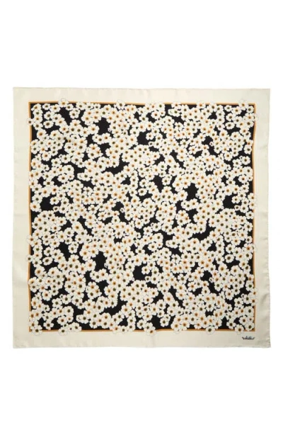 Valentino Garavani Daisy Print Silk Scarf In Multi