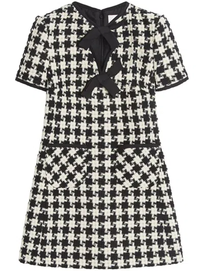 VALENTINO VALENTINO GARAVANI DAMIER LIGHT TWEED SHORT DRESS