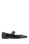 Valentino Garavani Vlogo Locker Mary-jane Ballerina In Eel With Flower Application Woman Black 37.5