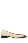 Valentino Garavani Valet Du Roi Kidskin Ballerina 25mm Woman Butter/tobacco 42 In Neutral