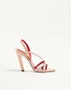 Valentino Garavani Dans Le Foyer Satin Sandal With Crystals 105mm Woman Nude 39.5 In Multi