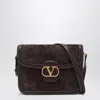 Valentino 9to5 Medium Suede Shoulder Bag In Brown