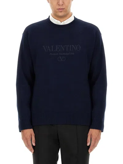 Valentino Garavani Dark Blue Wool Sweater