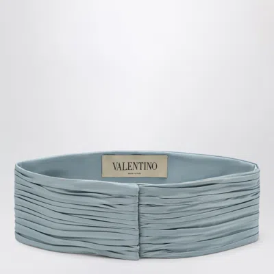 Valentino Garavani Dark Grey Cropped Jacket In Viscose In Blue