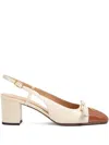 Valentino Leather Valet Du Roi Slingback Heels 60 In Nude