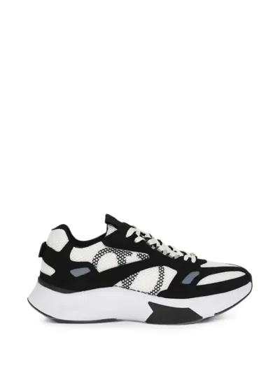Valentino Garavani Demivee Trainer In Mesh Fabric With Suede Inserts In Multi