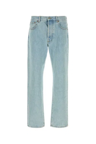 Valentino Logo Patch Straight-leg Jeans In Black