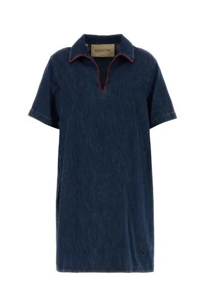 Valentino Garavani Denim Dress In Blue