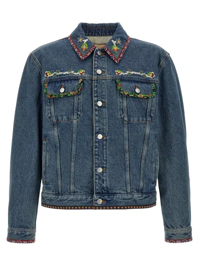 Valentino Garavani Denim Jacket Casual Jackets And Parka Blue