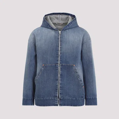 Valentino Boxy Denim Jacket For Women In Blue