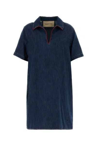 Valentino Garavani Dress Woman Color Denim In Blue