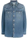Valentino Garavani Denim Shirt In Blue
