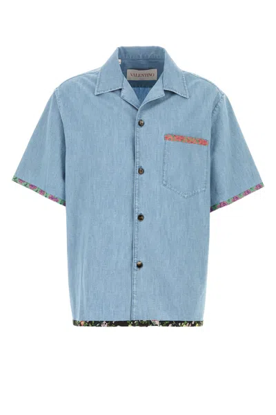 Valentino Garavani Denim Shirt In Blue