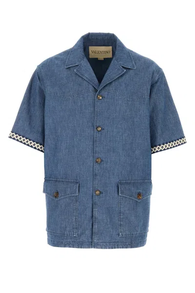 Valentino Garavani Denim Shirt In Blue