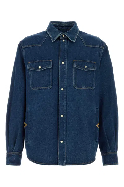 Valentino Garavani Denim Shirt In Blue