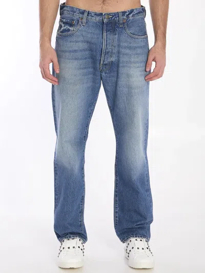Valentino Garavani Denim Trousers In Blue