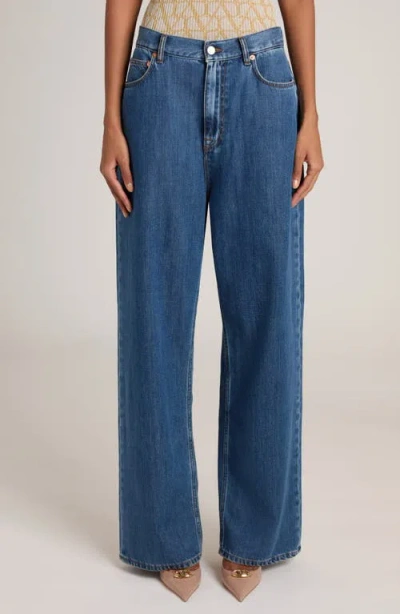 VALENTINO VALENTINO GARAVANI DENIM WIDE LEG JEANS