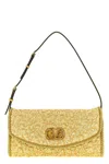 Valentino Garavani Mini Structured Handbag With Signature Detailing In Gold