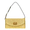 Valentino Garavani Mini Structured Handbag With Signature Detailing In Gold