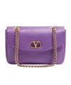 Valentino Garavani Djuna Medium Chain Bag In Nappa Leather In Purple