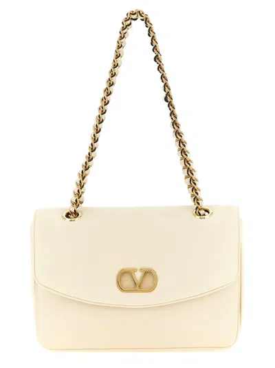 Valentino Garavani Djuna Medium Shoulder Bag In Neutral